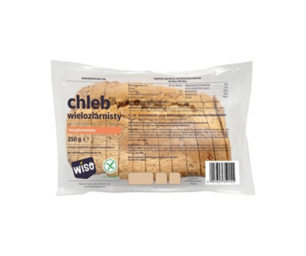 Chleb wieloziarnisty krojony bezglutenowy 350 g- Wiso