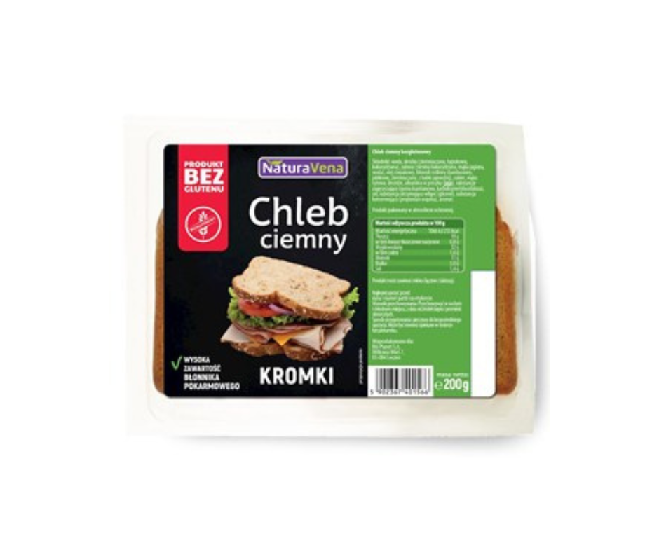 Chleb ciemny krojony bezglutenowy 200 g- Naturavena