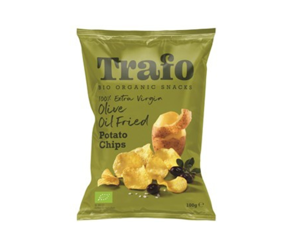 Chipsy ziemniaczane smażone na oliwie z oliwek bio 100g- Trafo