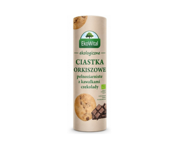 Ciastka orkiszowe pełnoziarniste z kawałkami czekolady BIO 250 g- Ekowital