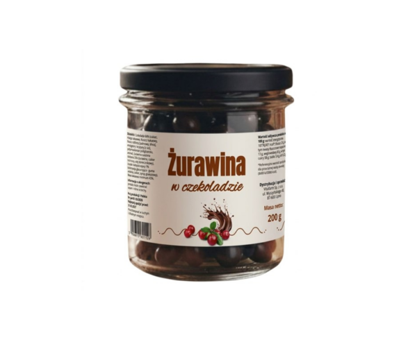 Żurawina w czekoladzie deserowej 200g słoik -VitaFarm