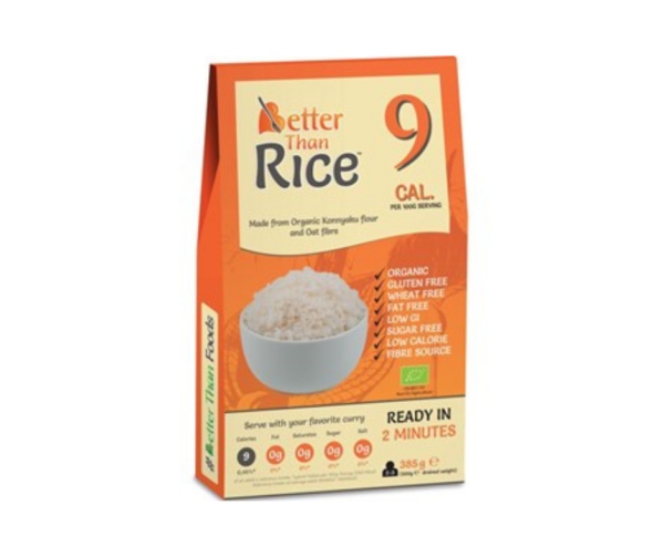 Makaron Konjac w kształcie ryżu Bezglutenowy Bio 385g (300g) - Better Than Foods