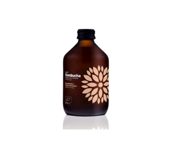 Kombucha z brzoskwinią i trawą cytrynową bezglutenowa bio 330 ml - Vigo