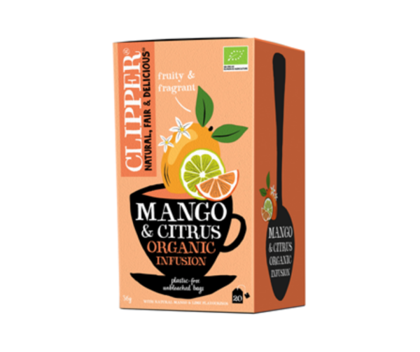 Herbatka o smaku mango i owoców cytrusowych bio (20 x1,8g) 36g- Clipper