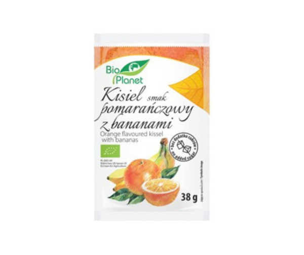 Kisiel o smaku pomarańczowym z bananami bio 38 g - Bio Planet