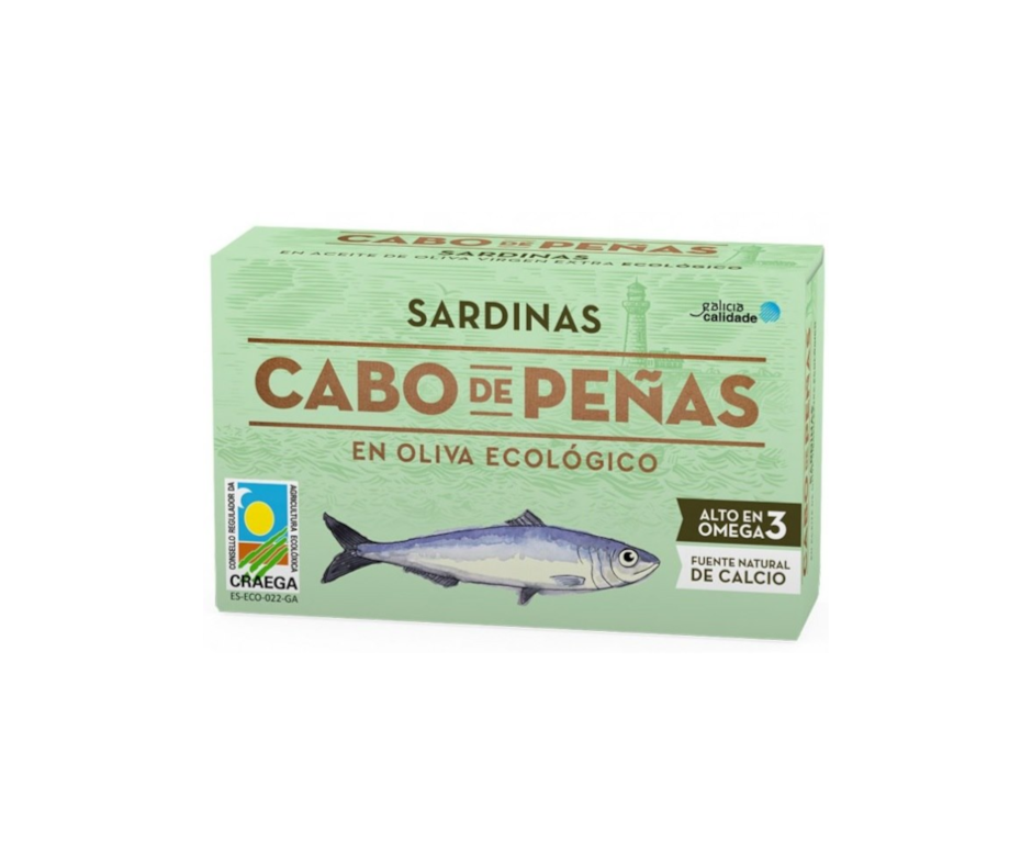 Sardynki w ekologicznej oliwie z oliwek 120 g- Cabo de penas