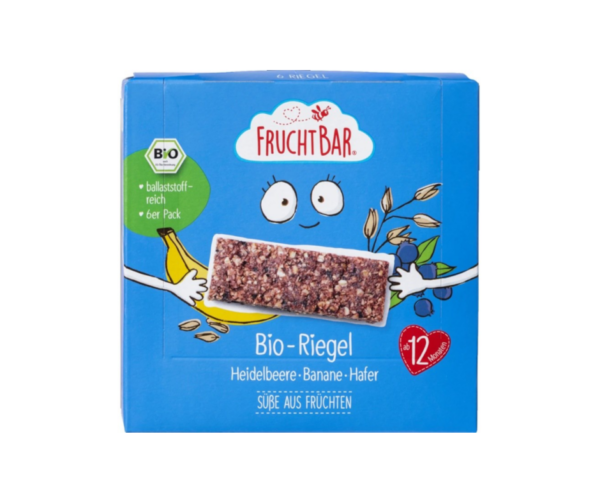 Batony zbożowe borówka, banan, owies powyżej 12 miesięcy BIO 6 x 23 g- Fruchtbar
