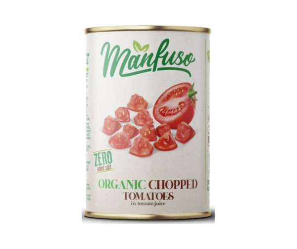 Pomidory w kawałkach BIO 400 g- Manfuso