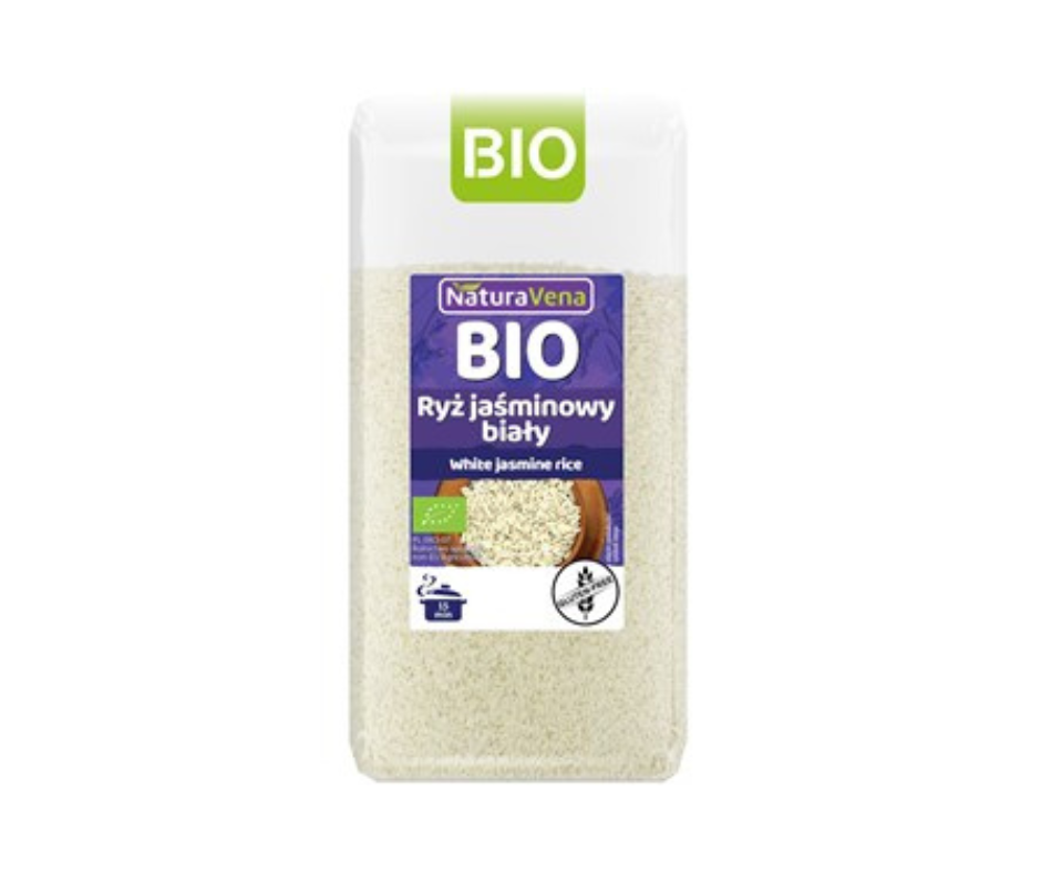 Ryż jaśminowy biały bezglutenowy bio 500 g- Naturavena