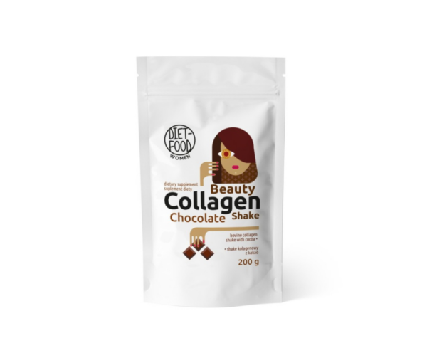 Kolagen Shake Beauty, shake kolagenowy z kakao, 200g- Diet-Food