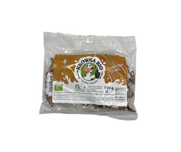 Krówki klasyczne o smaku toffi bezglutenowe bio 150 g- Ekoflorka