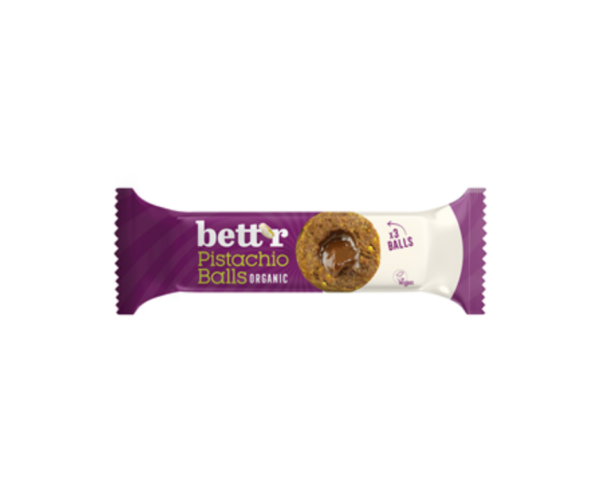 Kulki daktylowe z nadzieniem pistacjowym bezglutenowe bio (3x15g) 45g -Bett'r