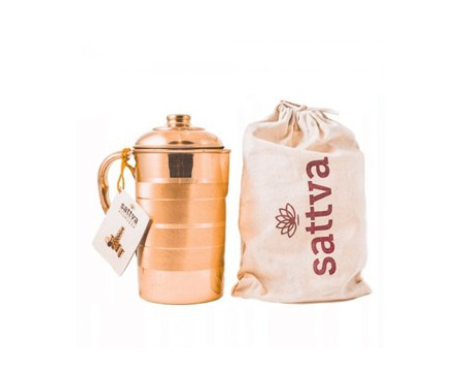 Dzbanek miedziany STRIPE 1,95 L- Sattva