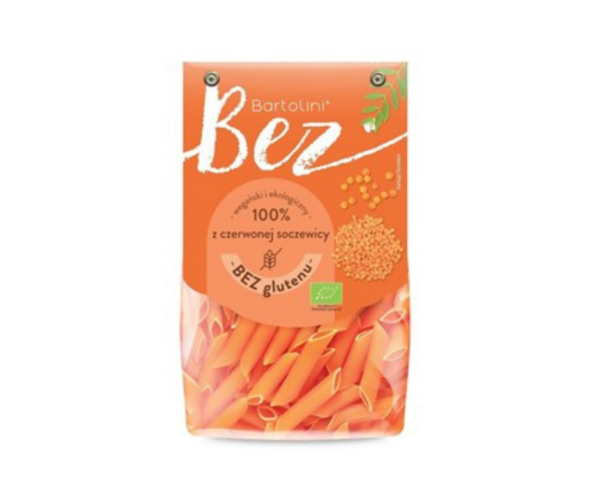 Makaron z soczewicy czerwonej bezglutenowy penne bio 250g- Bartolini