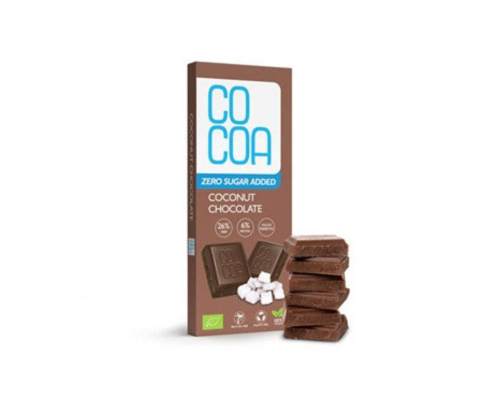 Czekolada kokosowa bez dodatku cukrów bio 40 g- Cocoa