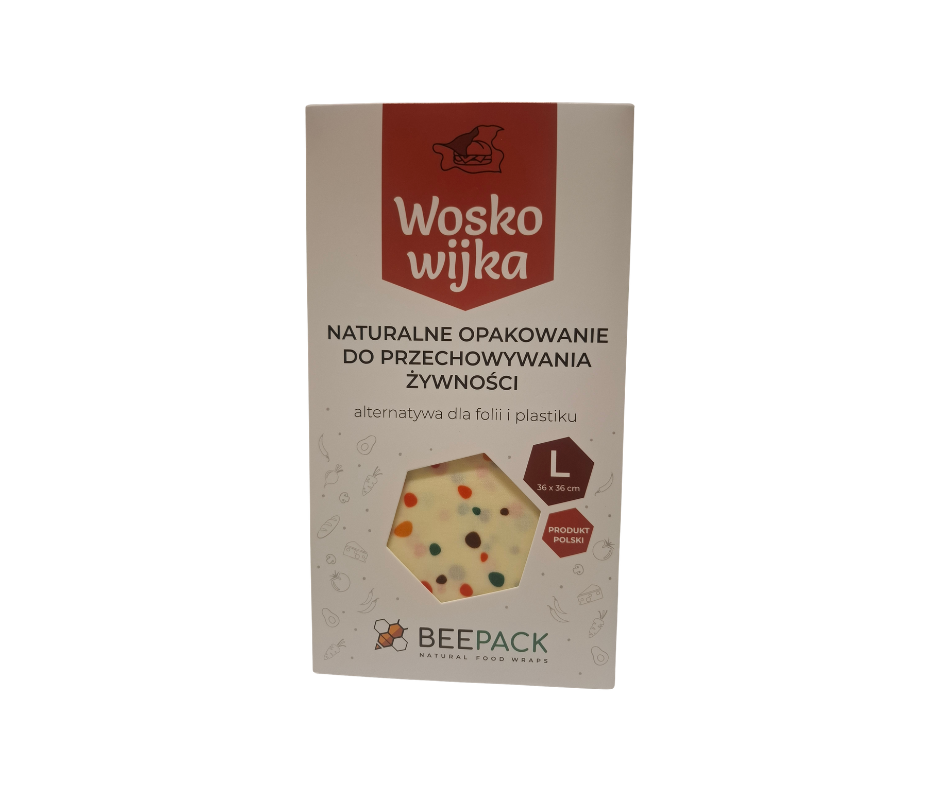 Woskowijka L (large size) KOLOROWE KROPKI 36x36 cm -Beepack