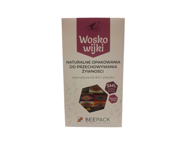 Woskowijki zestaw KOLOROWE KAFELKI (3 woskowijki S+M+L) -Beepack