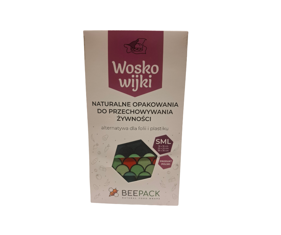 Woskowijki zestaw ŁUSKI (3 woskowijki S+M+L) -Beepack