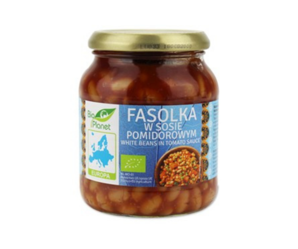Fasolka w sosie pomidorowym bio 360 g- Bio Planet