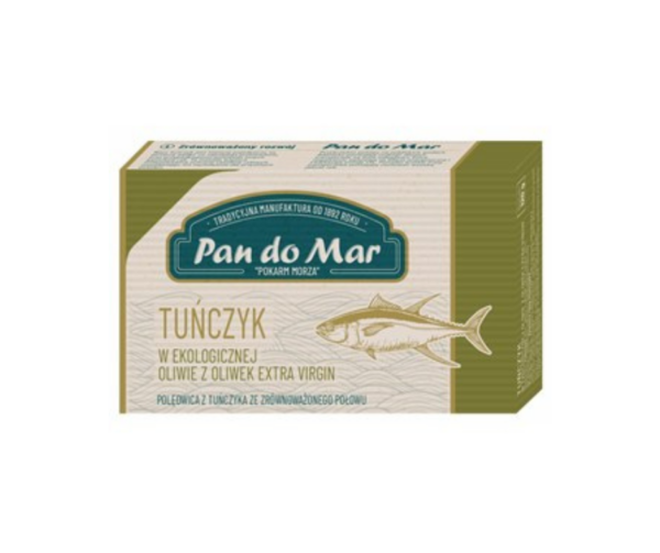 Tuńczyk w bio oliwie z oliwek extra virgin 120g - Pan Do Mar