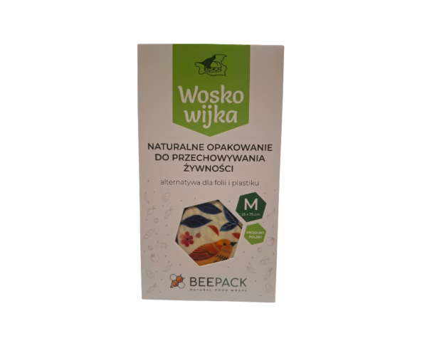 Woskowijka M (medium size) KOLOROWE PTAKI 25x25 cm -Beepack