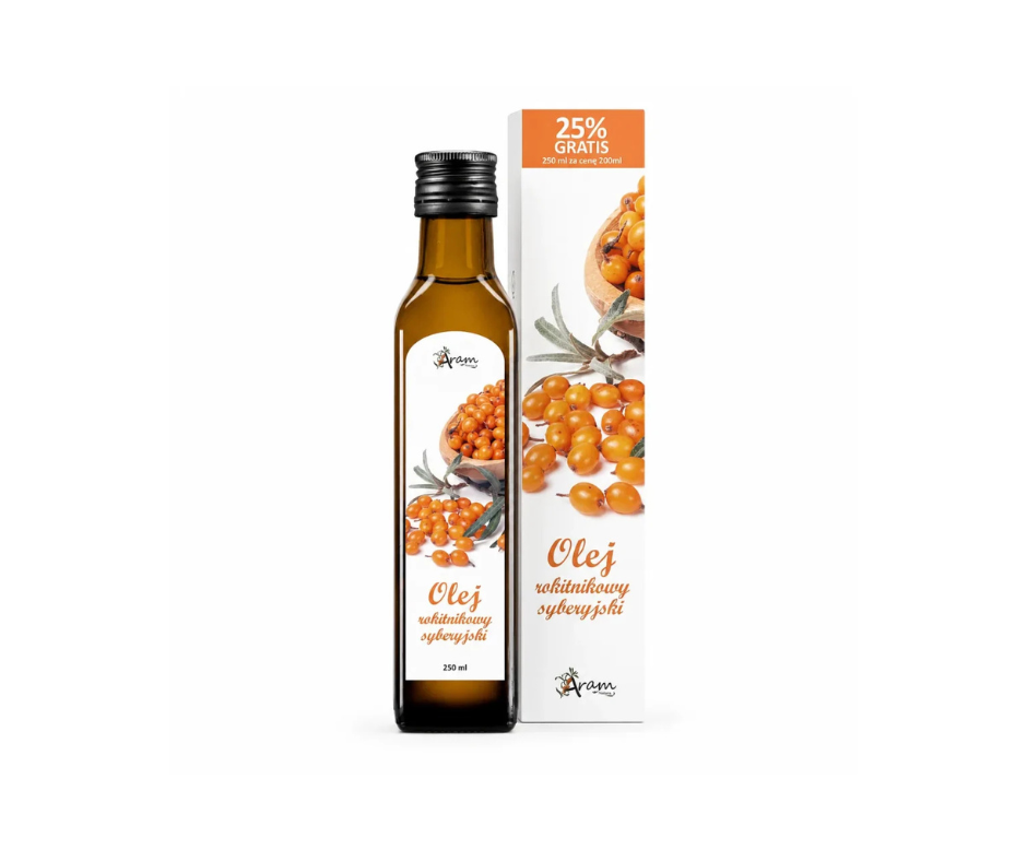 Olej rokitnikowy 100% z rokitnika syberyjskiego 250 ml- Aram Natura