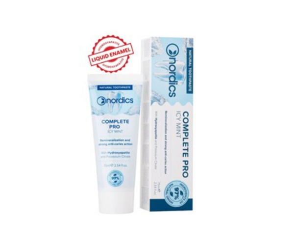 Pasta do zębów remineralizująca complete pro z płynnym szkliwem bez fluoru 75 ml- Nordics