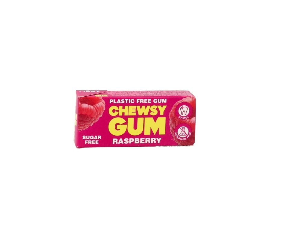 Gumy do żucia o smaku malinowym z ksylitolem 15 g (10 szt.) - Chewsy