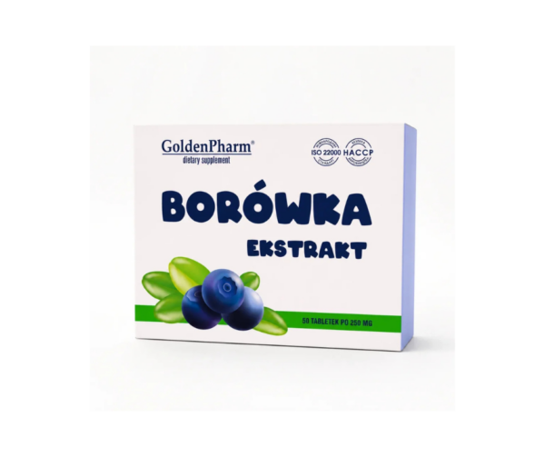 Borówka czarna z cynkiem 250mg Wzrok Zdrowe Oczy 50 tab.