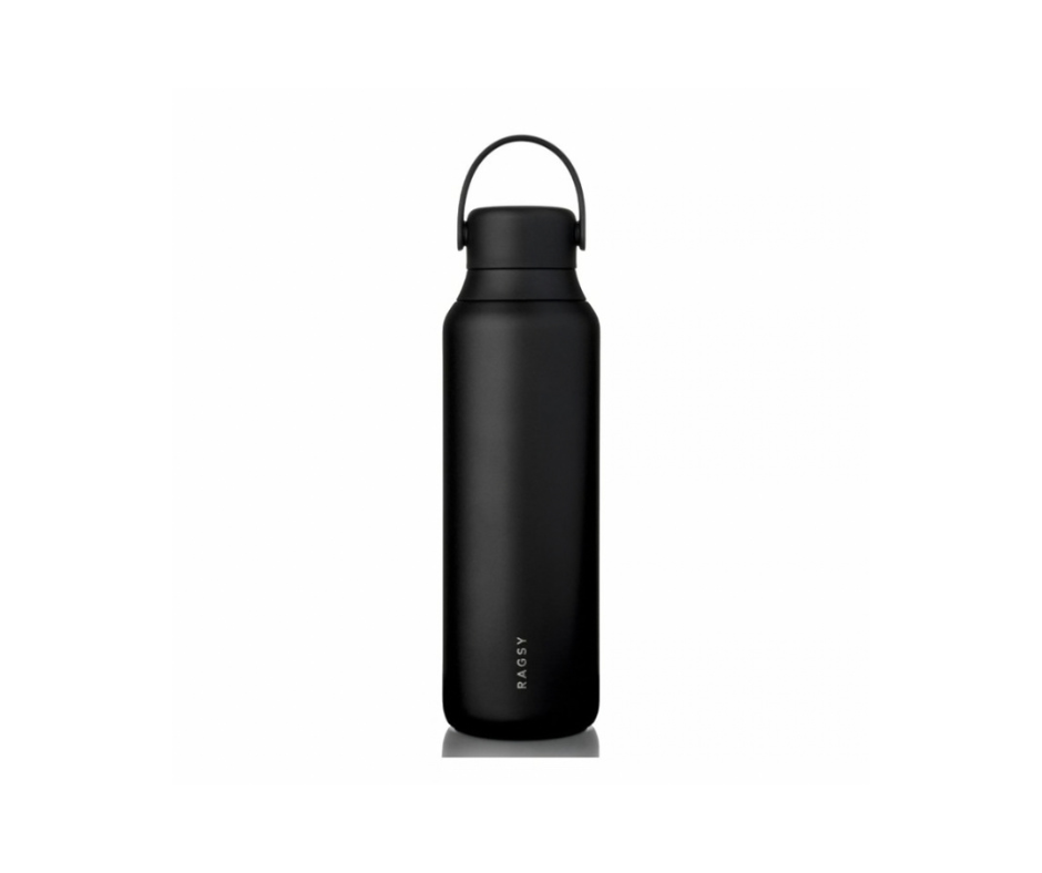 Butelka termiczna z ceramicznym wnętrzem, MOSHI - Black, 600 ml, Ragsy