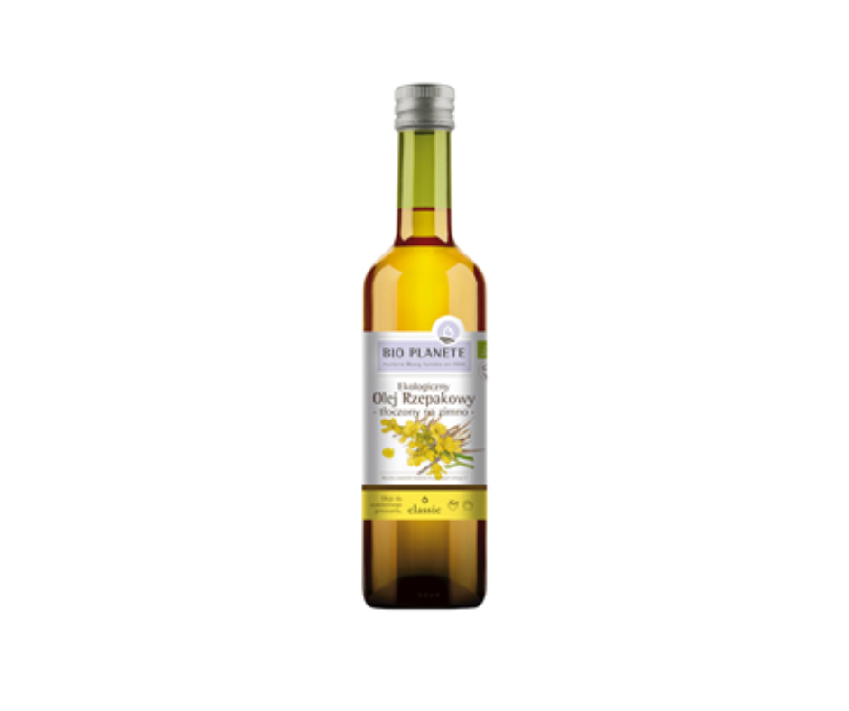 Olej rzepakowy tłoczony na zimno omega-3 BIO 500ml - Bio Planete