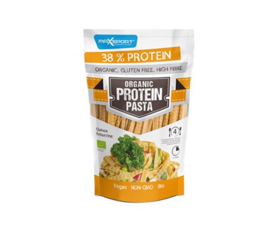 Makaron proteinowy (z soi zielonej i quinoa) fettuccine bezglutenowy bio 200 g -Maxsport